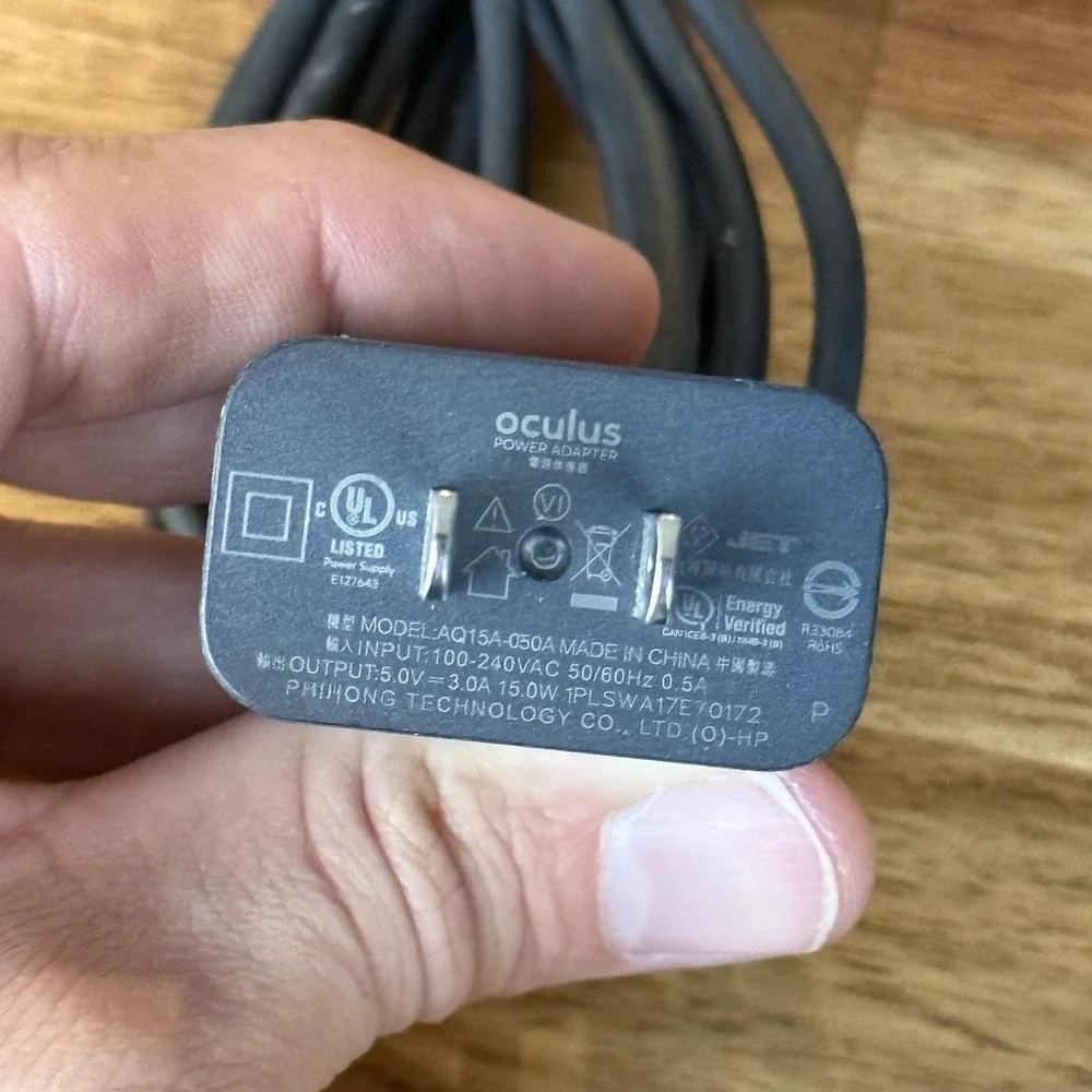 OEM Oculus Quest 1 2 Headset AC Wall Adapter USB Supply Charger Cable Power 15W